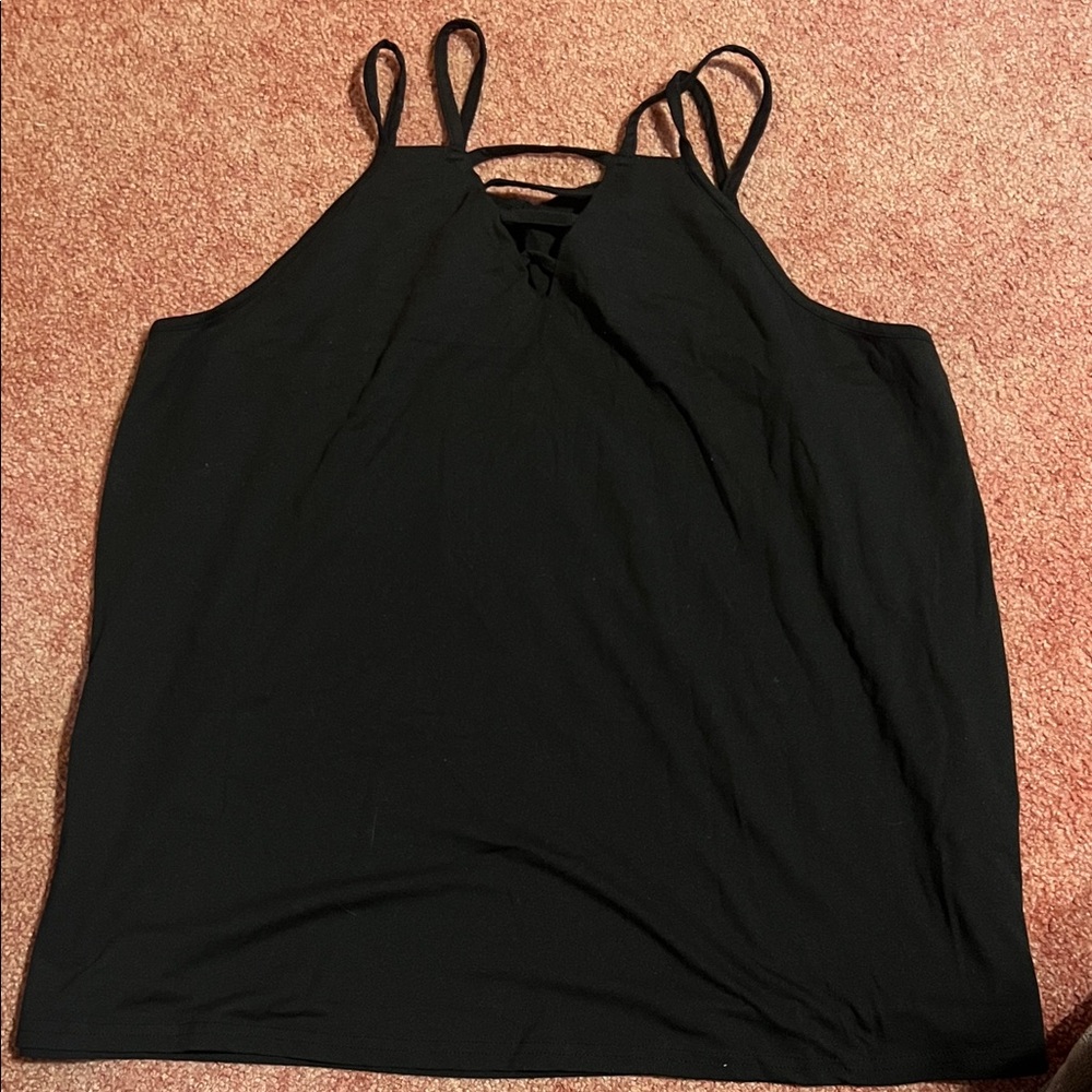 Women's Black Strappy Top